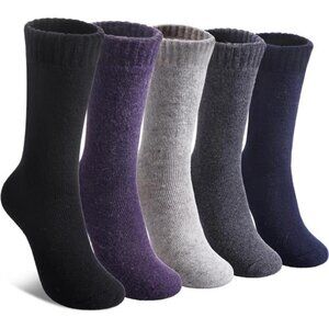 Wool Socks for Women Winter Warm Hiking Thick Warm Cozy Boot Crew